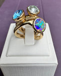 New ! Argolla SAN MARINO cristales BOTTONE 10mm
