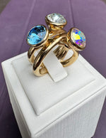 New ! Argolla SAN MARINO cristales BOTTONE 10mm