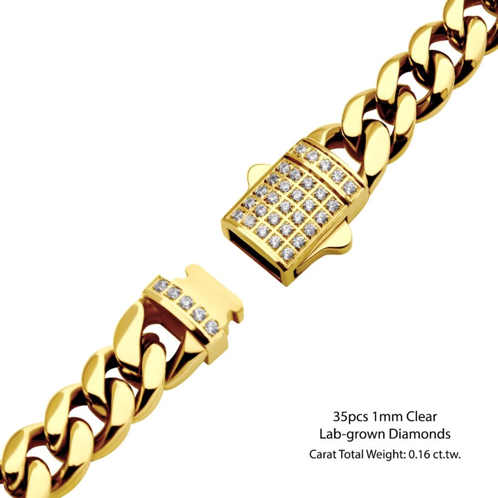 18kt Gold IP Miami Cuban Chain Bracelet