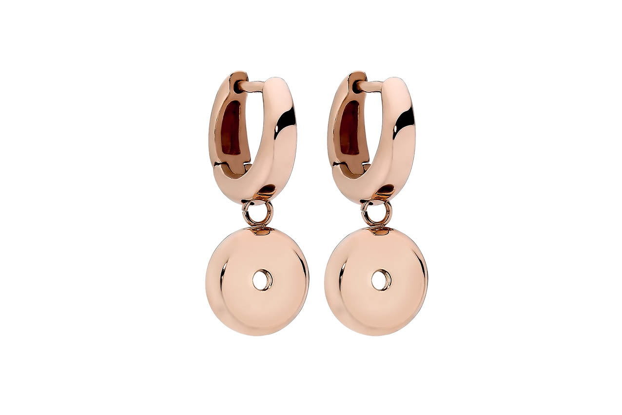 Aretes Intercambiables Qudo Color Rose Gold