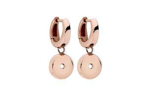 Aretes Intercambiables Qudo Color Rose Gold