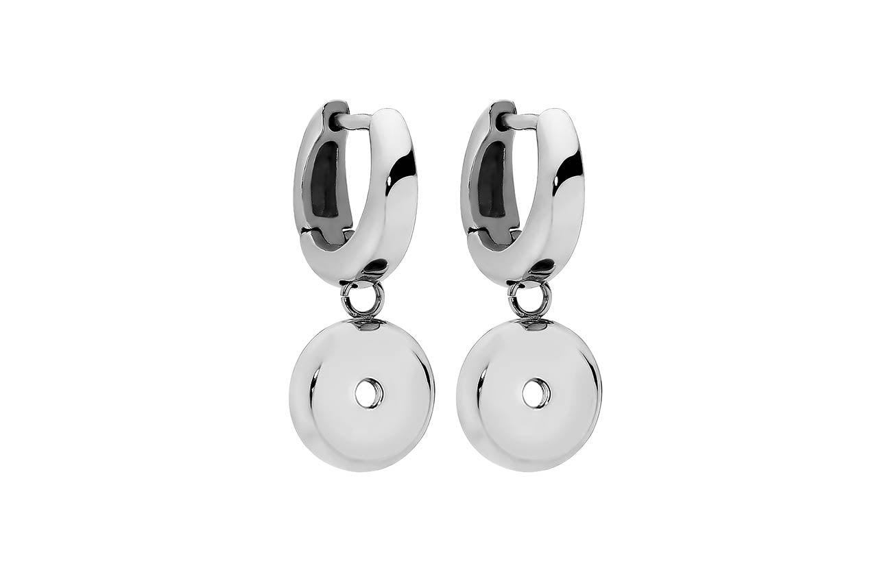 Aretes Intercambiables Qudo Color Plata