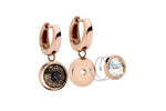 Aretes Intercambiables Qudo Color Rose Gold